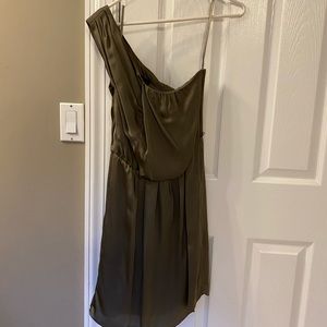 Banana Republic One-shoulder dress 100% silk